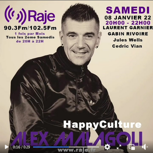 Happyculture : l'émission HOUSE d'Alex Malagoli avec Laurent Garnier & Gabin Rivoire, Jules Wells et Cédric Vian