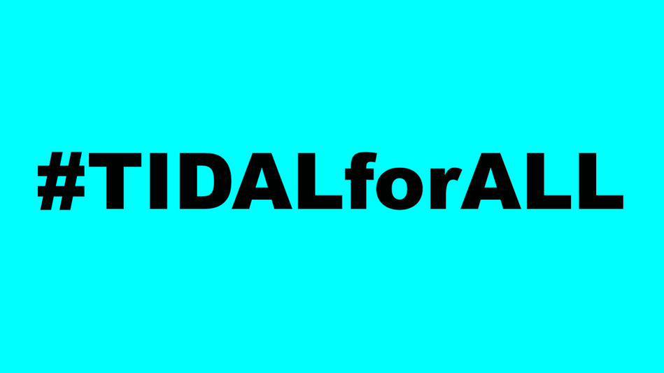 Les artistes s'affichent en bleu pour #TIDALforALL