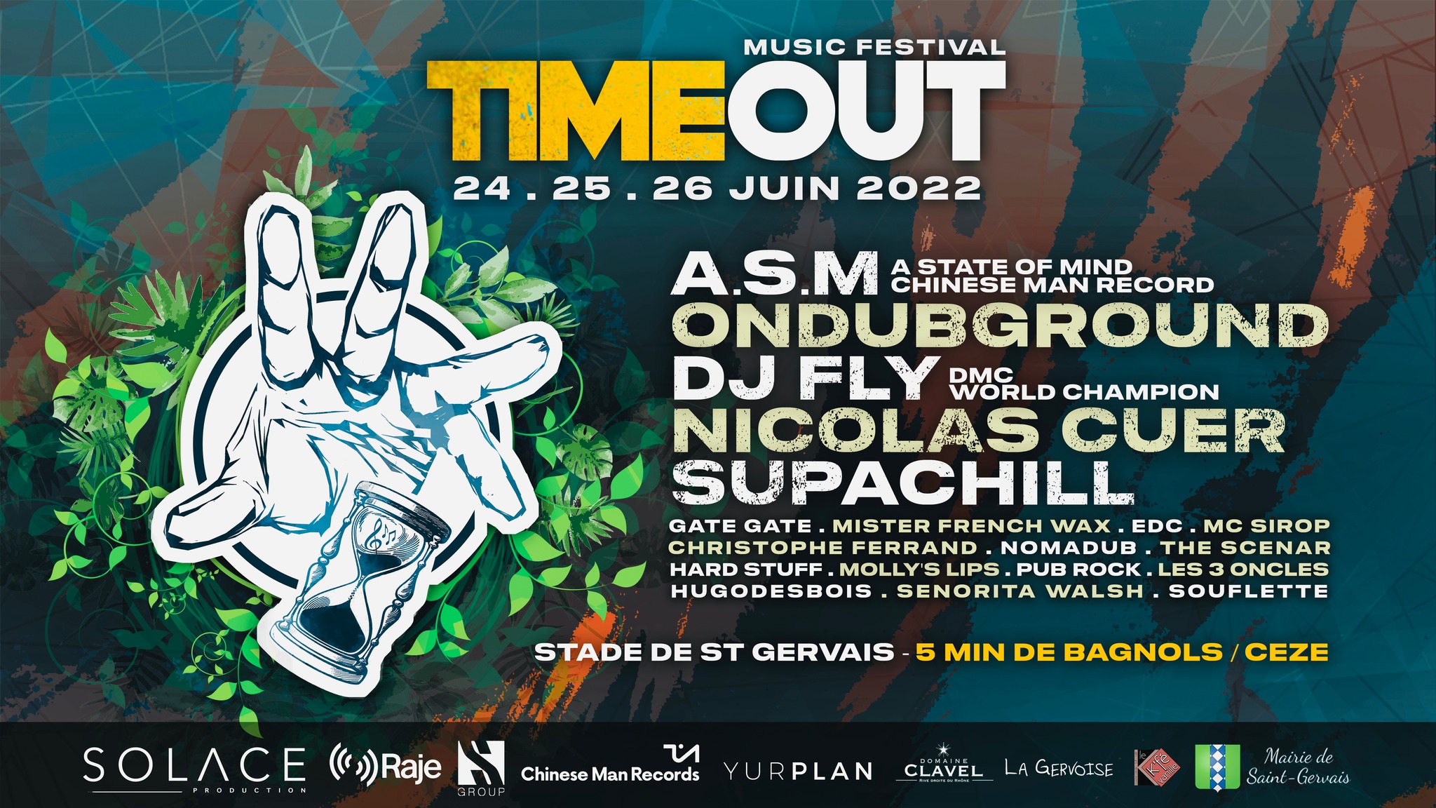 TIME OUT Festival 2022 au Stade de St Gervais (à 5 min de Bagnols/Cèze)
